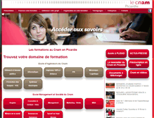 Tablet Screenshot of cnam-picardie.fr